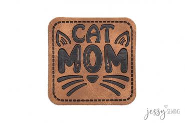 Kunstleder Label Cat Mom by Jessy Sewing